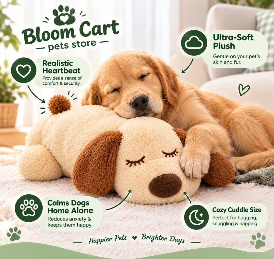 Heartbeat Plush Toy for Pet Anxiety Relief & Sleep