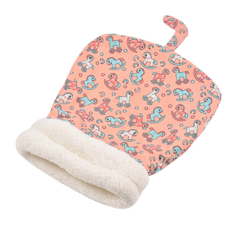 Lambswool Winter Cat Nest Sleeping Bag for Cats & Small Dogs