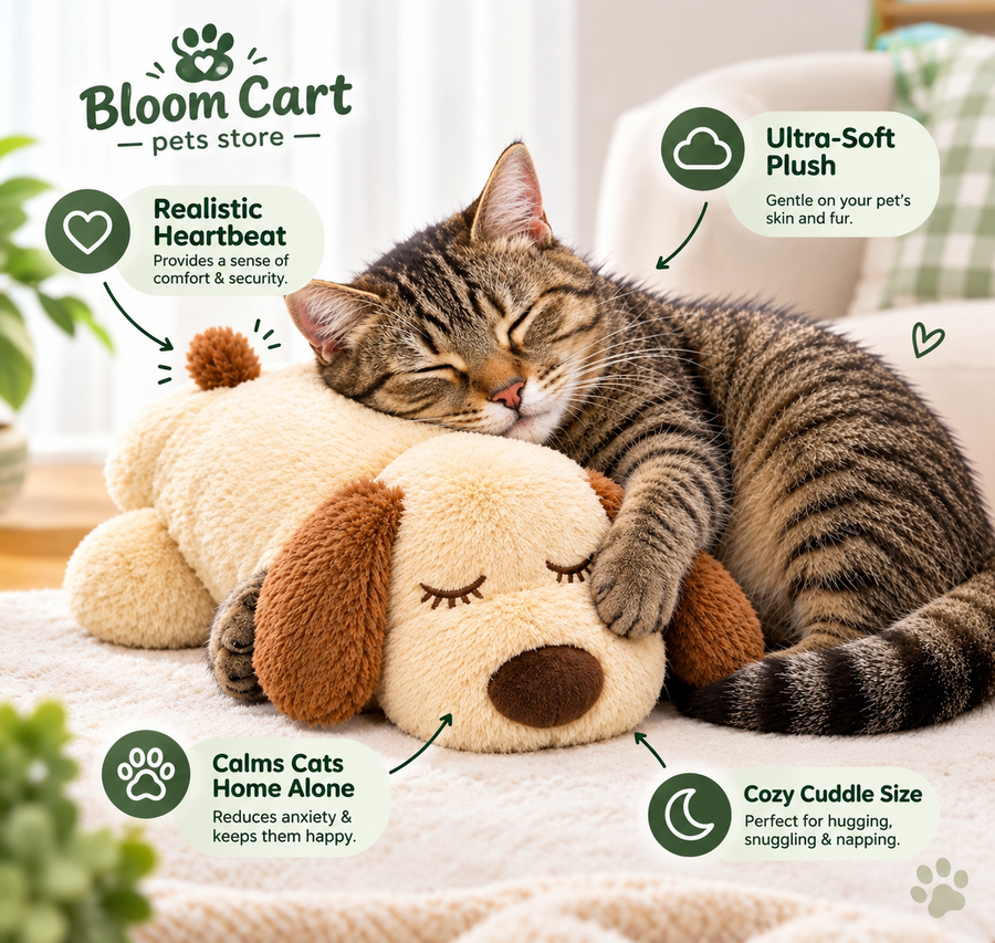 Heartbeat Plush Toy for Pet Anxiety Relief & Sleep