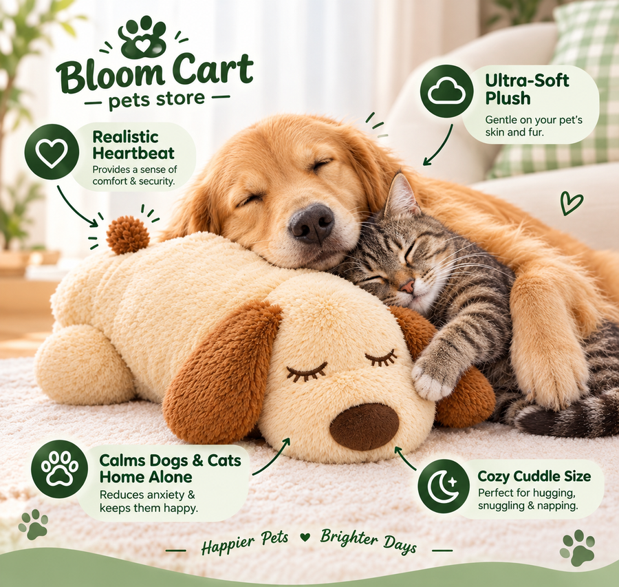Heartbeat Plush Toy for Pet Anxiety Relief & Sleep