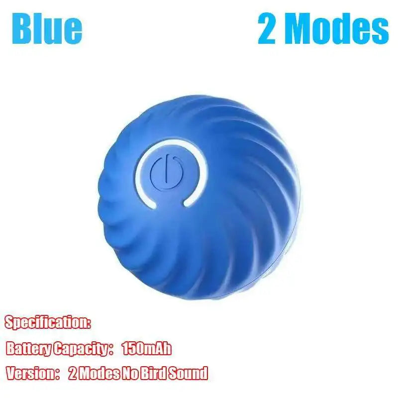 Blue electronic ball with power symbol on a white background, labeled '2 Modes'.