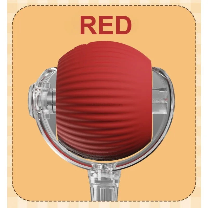 Red light bulb on a beige background with 'RED' text