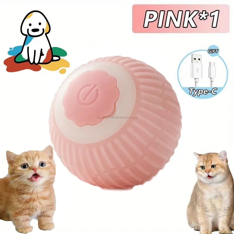 Pink pet toy with two cats on either side, labeled 'Pink #1' and featuring a cable icon.