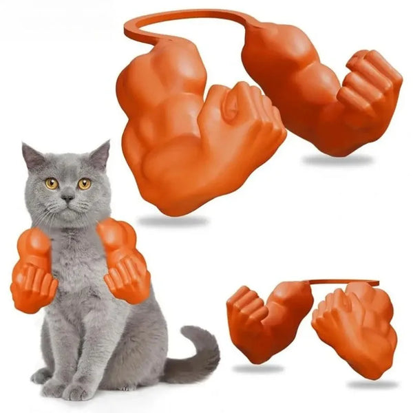 Funny Muscle Arm Cat Costume – 3D Cosplay Pet Toy for Cats & Kittens