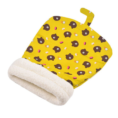 Lambswool Winter Cat Nest Sleeping Bag for Cats & Small Dogs