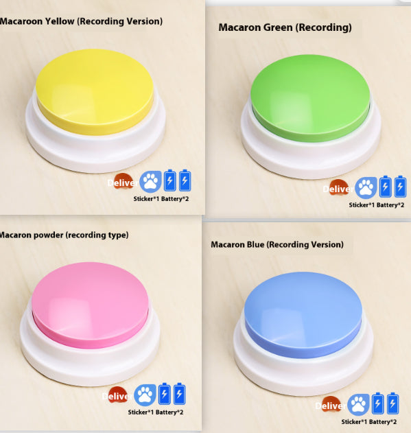 Dog & Cat Communication Buttons – Talking Pet Training Recordable Voice Toy