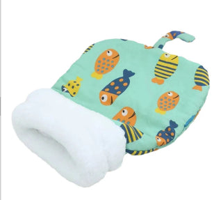 Lambswool Winter Cat Nest Sleeping Bag for Cats & Small Dogs